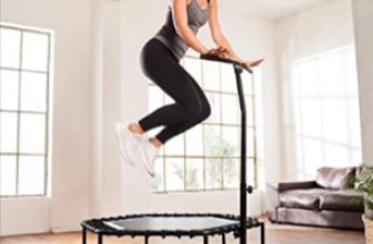 SportPlus Fitness Trampolin TUeV Geprueft O 126cm leise Gummiseilfederung