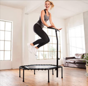 SportPlus Fitness Trampolin TUeV Geprueft O 126cm leise Gummiseilfederung