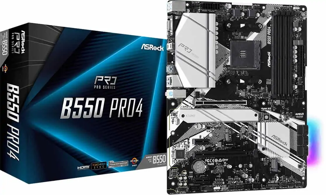 AsRock B550 Pro4 AM4, AMD B550, ATX Mainboard für 99,00 € inkl. Versand statt 122,90 €