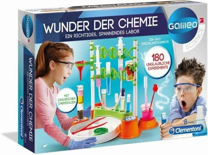 Clementoni Experimentierkasten  – Wunder der Chemie (180 Experimente) für 12,61 € (Prime) statt 23,94 €