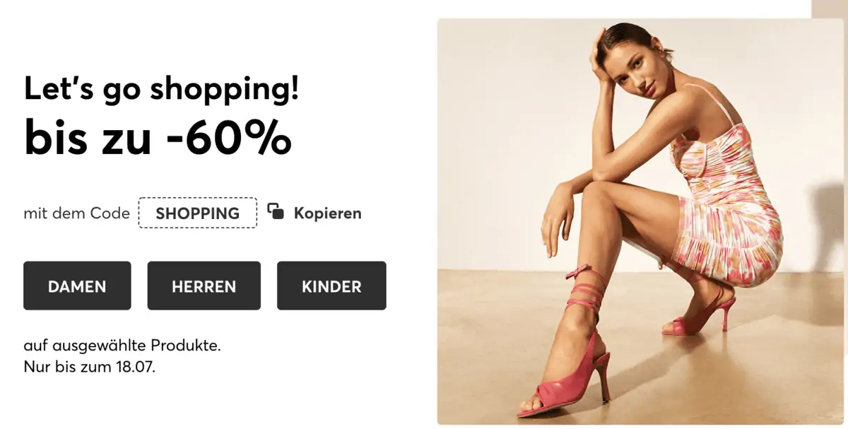 eschuhe.de Sale: bis zu 60 % Rabatt auf ausgewählte Schuhe + 15 % Extra