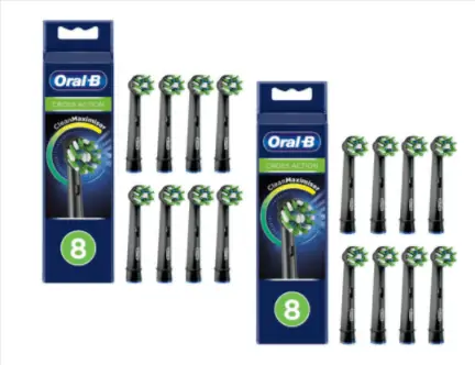16x Oral-B CrossAction Black Bürstenkopfe für 39,90 € inkl. Versand (statt 63,98 €)
