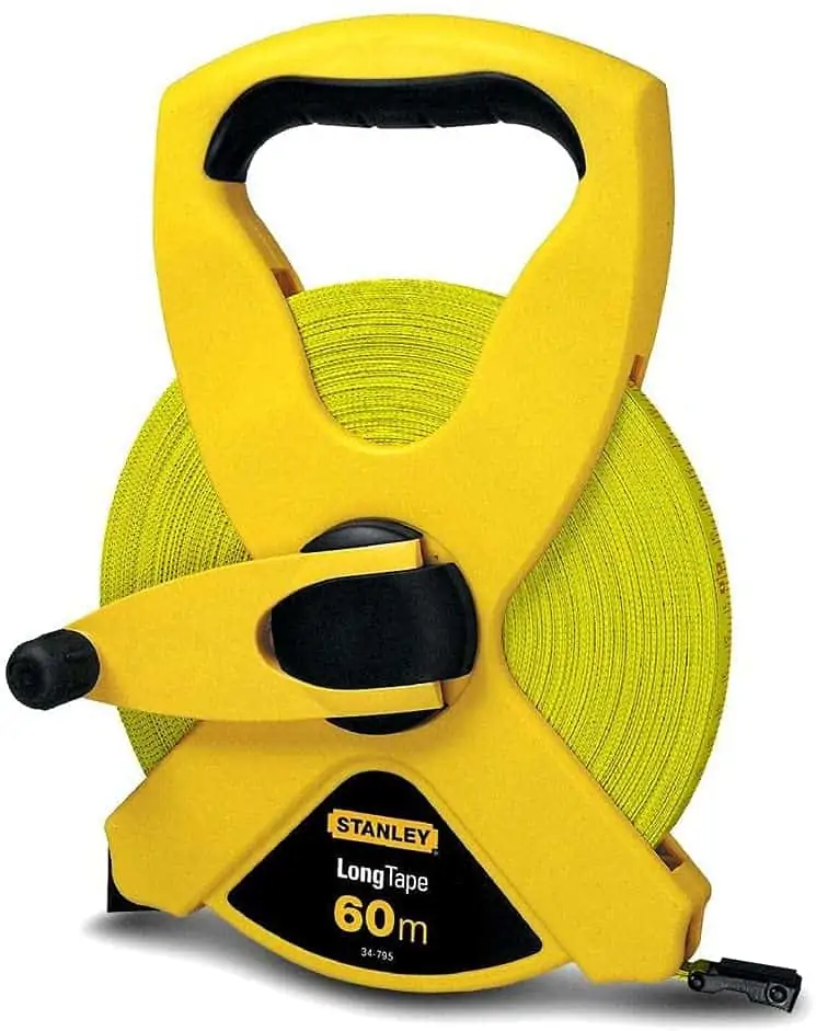 Stanley Rahmenbandmaß Standard Fiberglas (60 m Länge, 12.7 mm Breite, UV-resistent, Genauigkeitsklasse III) für 21,88 € [Prime] statt 28,78 €