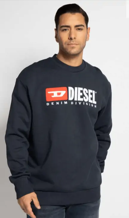 Diesel Herren Sweatshirt Crew-Division (Gr. S bis XL) für 53,95 € inkl. Versand (statt 100,90 €)