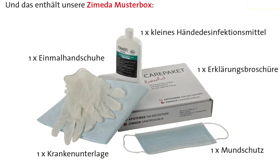 Gratis: Zimeda Muster-Pflegebox kostenlos per Post