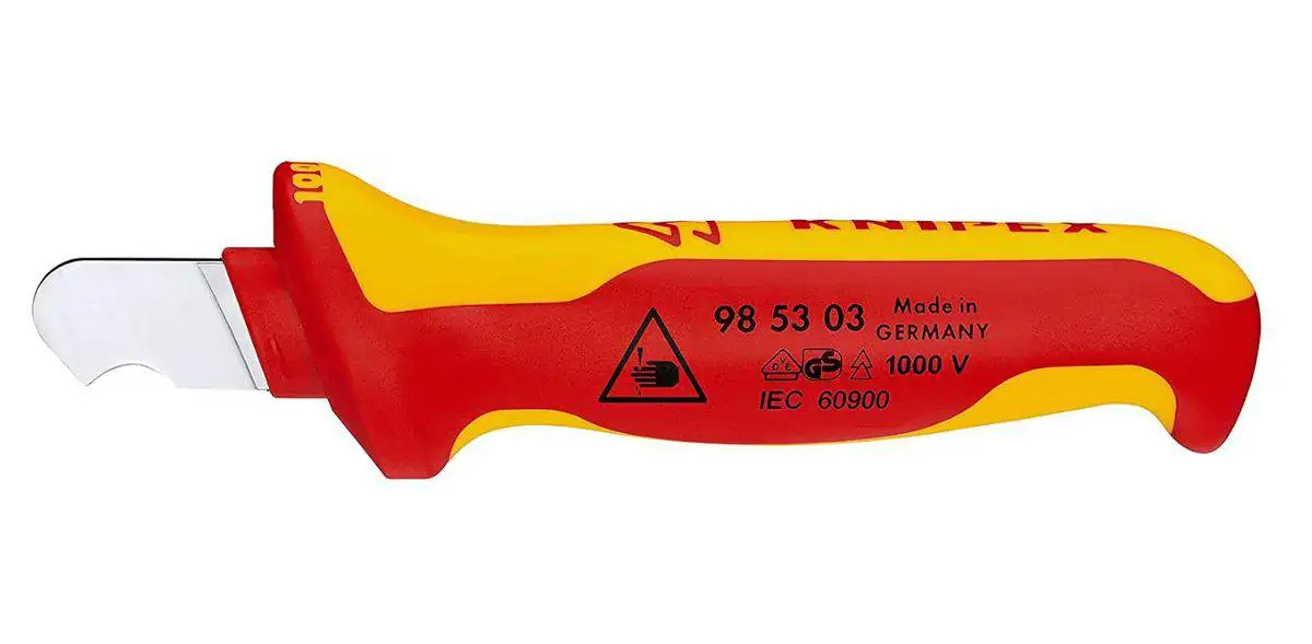 KNIPEX Abmantelungsmesser 1000V-isoliert 170 mm 98 53 03 für 11,17 € [Prime] statt 13,95 €