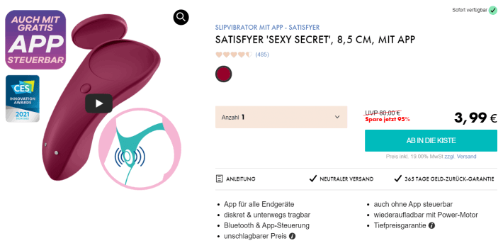 Satisfyer Sexy Secret Slipvibrator e1635177598904