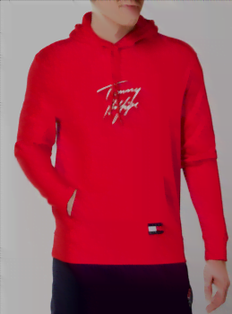 Tommy Hilfiger Hoodie mit Logo in Rot