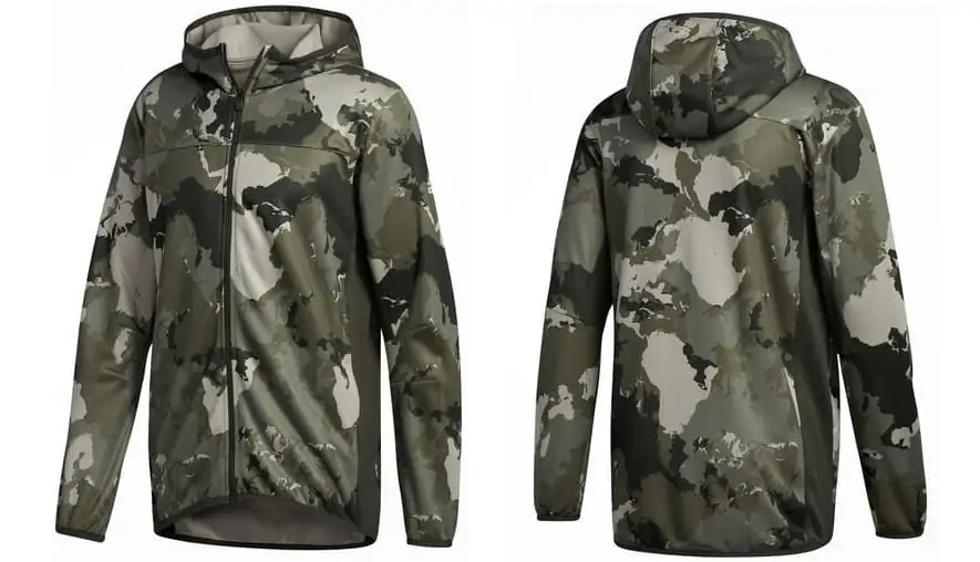 adidas Kapuzenjacke „Continent Camo City“ in Tarnoptik (Gr. S – L) für 43,94 € inkl. Versand statt 52,16 €