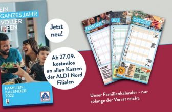 amilienkalender 2022 in allen ALDI Nord Maerkten verfuegbar