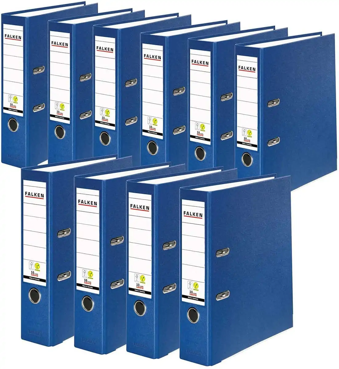 10er-Pack Original Falken PP-Color Kunststoff-Ordner für 25,70 € [Prime] statt 34,49 €