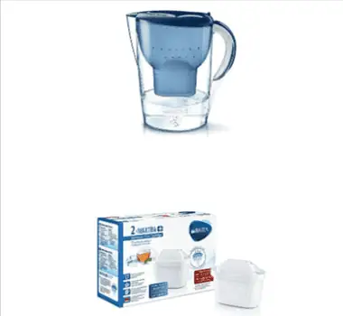 Brita Wasserfilter Marella XL inkl 1 Maxtra Filterkartusche blau Filterkartuschen Maxtra 2er Pack weiss Amazon de Kueche Haushalt Wohnen