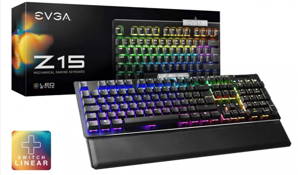 EVGA Z15 RGB Gaming Keyboard RGB Backlit LED Hot Swappable Mechanical Kailh Speed Silver Switches 821 W1 15DE K2 Black Amazon de Games