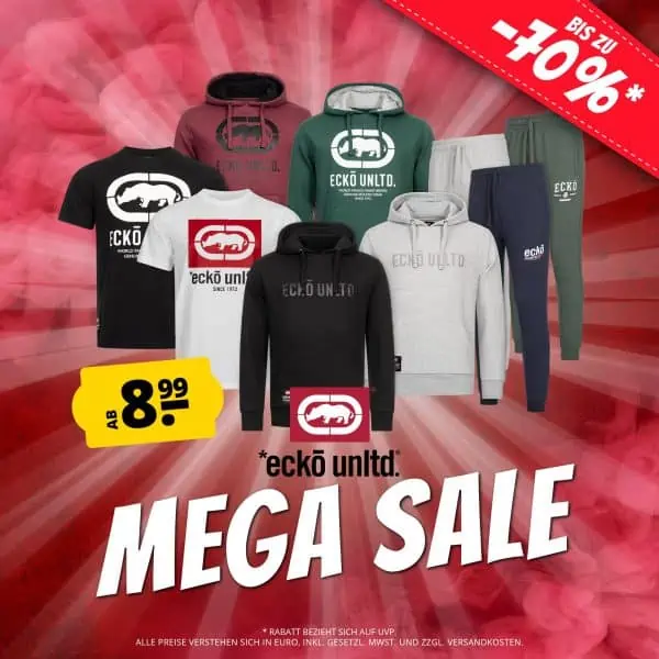Ecko Unltd. Mega Sale bei SportSpar mit bis zu 70 % Rabatt