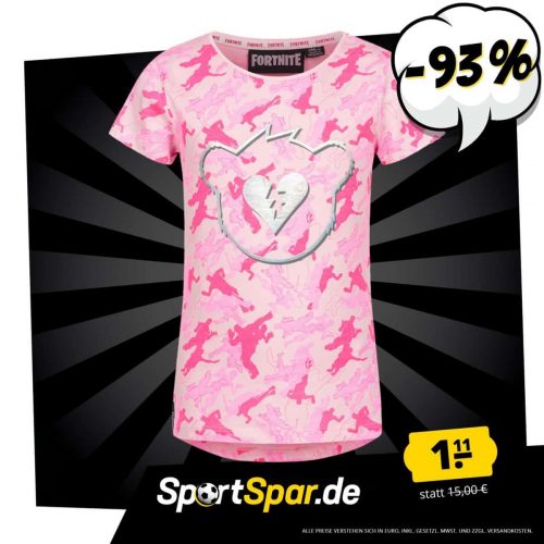 Fortnite T-Shirt für Mädchen (Gr. 122 bis 152) für 1,11 € zzgl. 3,95 € Versand