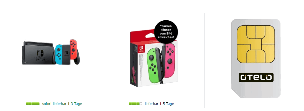 Otelo Allnet Flat Classic Oder Young Mit Nintendo Switch Mit Nintendo Joy Con 2Er Set