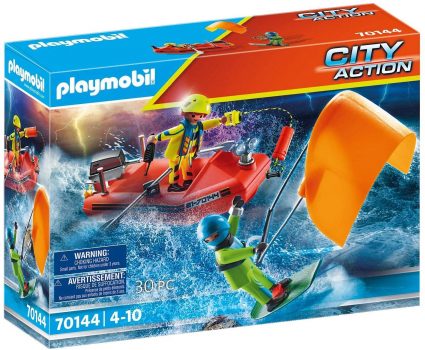 PLAYMOBIL City Action 70144 Seenot Kitesurfer Rettung mit Boot e1634975990352