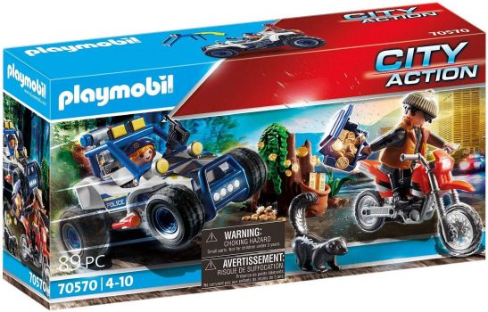 PLAYMOBIL City Action 70570 Polizei Gelaendewagen Verfolgung des Schatzraeubers e1635230334268