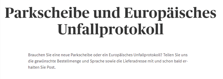 Gratis: Bis zu 5 kostenlose Parkscheiben bestellen