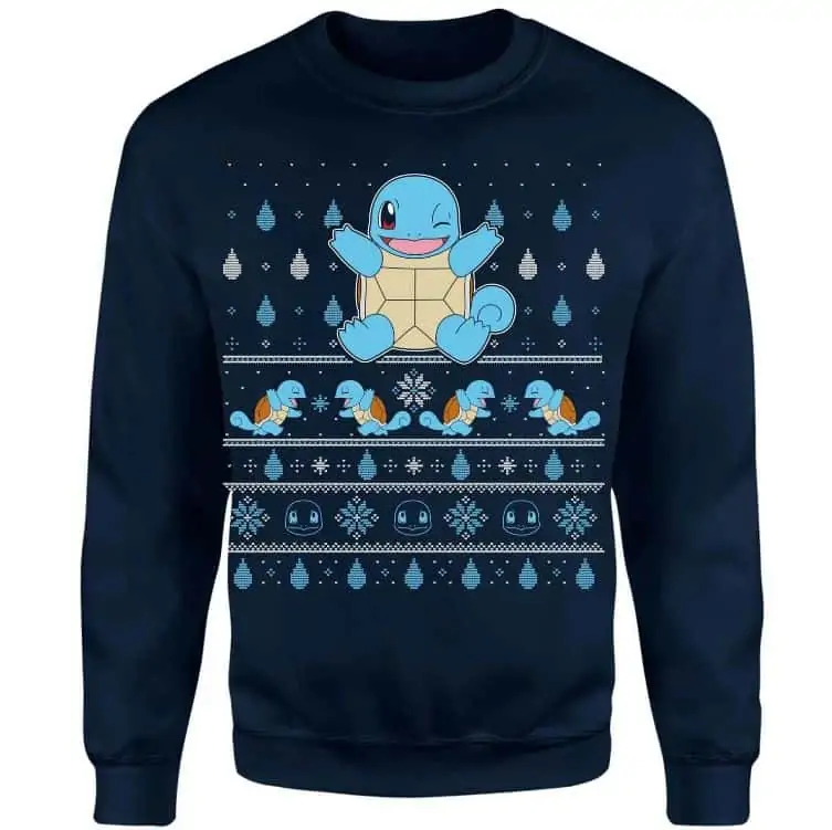 Pokemon Schiggy Weihnachtspullover (Unisex, Gr. S bis XXL) –  für 20,99 € inkl. Versand statt 34,99 €