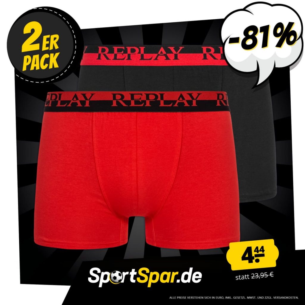 Replay Boxer Herren Boxershorts 2Er-Pack