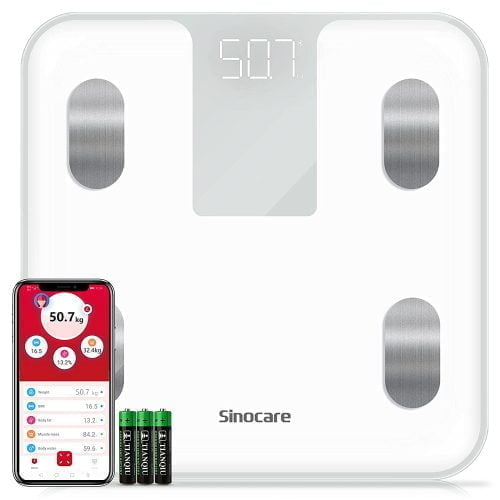 sinocare Bluetooth Körperfettwaage mit App für 9,99 € inkl. Prime-Versand