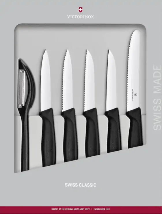 Victorinox Swiss Classic Gemüsemesser-Set schwarz 6-teilig für 26,94 € inkl. Versand (statt 34,61 €)