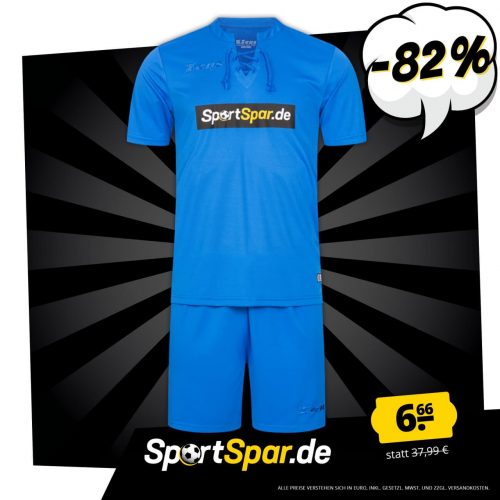Zeus x SportSpar.de Trikotset in Blau (Gr. S bis 2XL) für 6,66 € zzgl. 3,95 € Versand