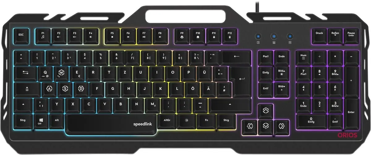 Speedlink ORiOS – Gaming-Tastatur mit RGB-Beleuchtung für 17,87 € [Prime] statt 24,99 €