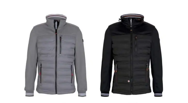Tom Tailor Herren Hybridjacke (Gr. S – XXL, grau oder schwarz) für 64,99 € inkl. Versand statt 99,99 €
