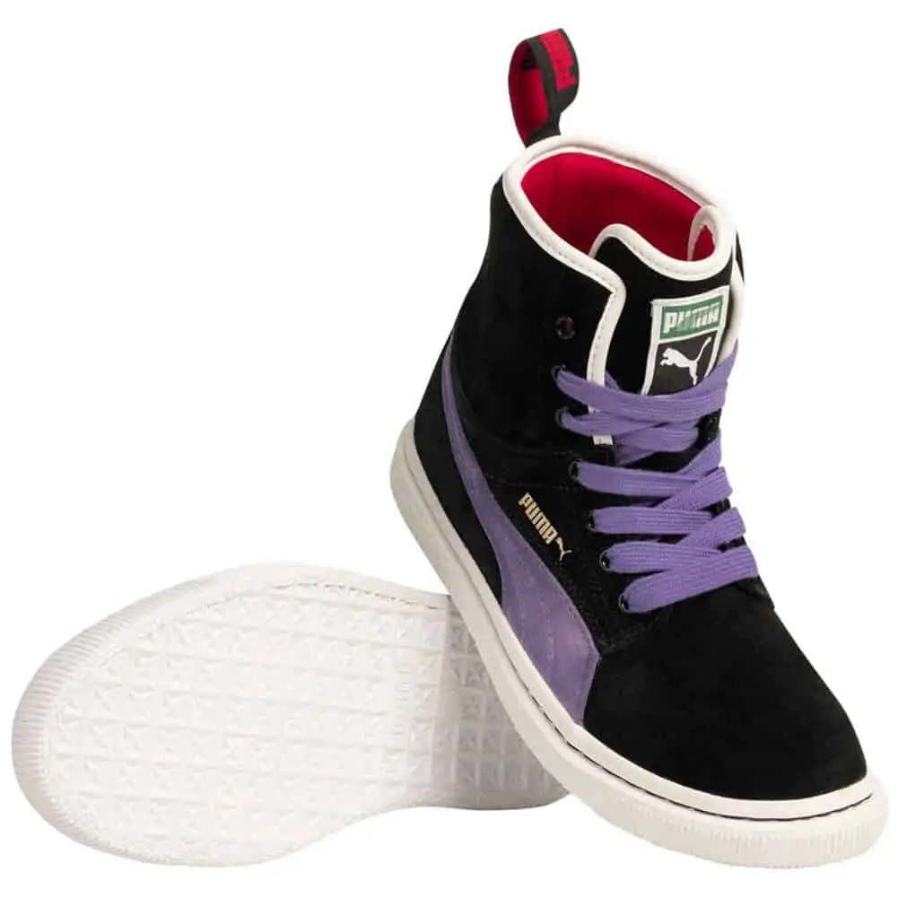 PUMA DR Clyde Mashup Suede Hi Damen Wintersneaker (Gr. 35,5 bis 42) für 26,94 € inkl. Versand statt 42,99 €