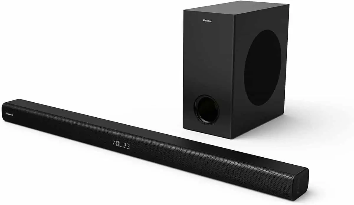 Hisense HS218 2.1 Soundbar mit BT Subwoofer (200 Watt) für 102,94 € inkl. Versand statt 133,55 €