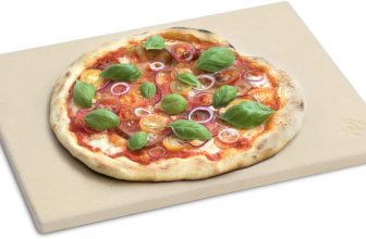 BURNHARD Pizzastein für Backofen, Gasgrill & Holzkohlegrill aus Cordierit für Brot, Flammkuchen & Pizza, 38 x 30 x 1.5 cm für 19,92 € [Prime] statt 29,89 €