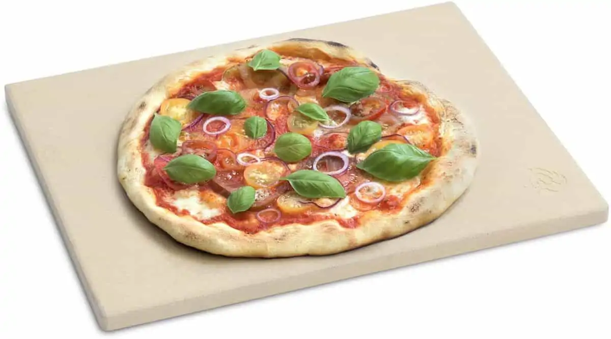 BURNHARD Pizzastein für Backofen, Gasgrill & Holzkohlegrill aus Cordierit für Brot, Flammkuchen & Pizza, 38 x 30 x 1.5 cm für 19,92 € [Prime] statt 29,89 €