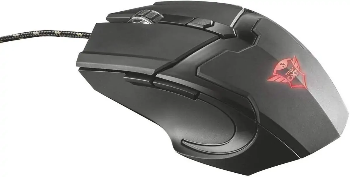 Trust GXT 101 Gaming Maus (4800 dpi, 6 Tasten, LED-Beleuchtung) für 5,50 € [Prime/NBB Abholung] statt 13,99 €