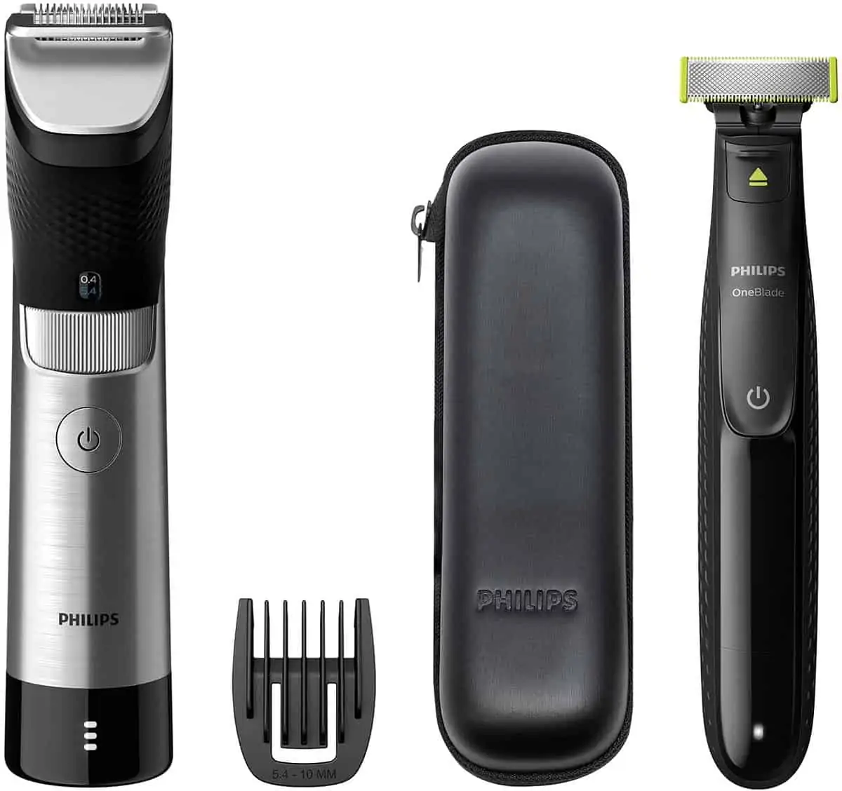 Philips Bartschneideset, Barttrimmer 9000 Prestige BT9810/90 inkl. OneBlade, Trimmer und Reiseetui für 99,99 € statt 135,99 €