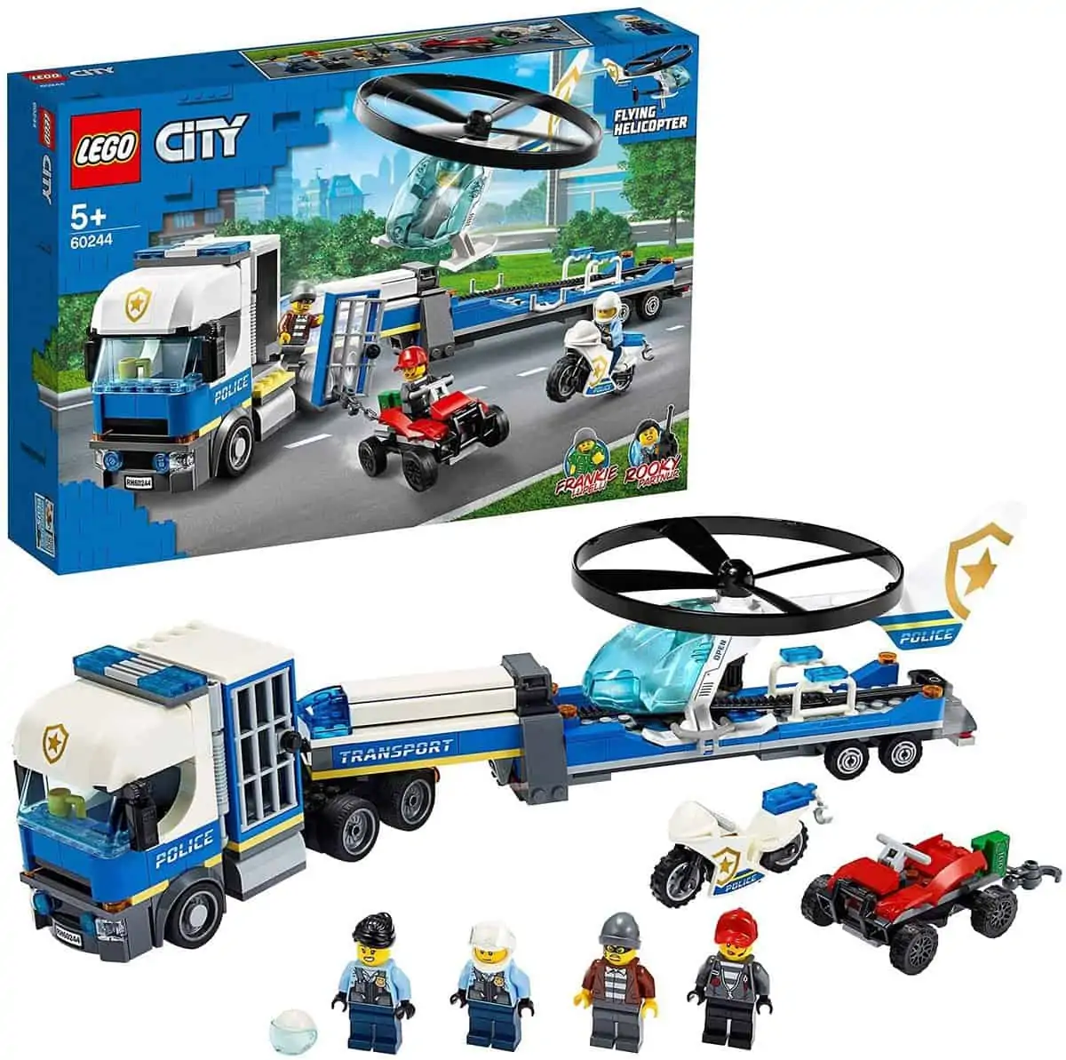 LEGO (60244) City Polizeihubschrauber-Transport, Bauset mit LKW, Quad und Motorrad für 28,79 € [Prime] statt 38,98 €