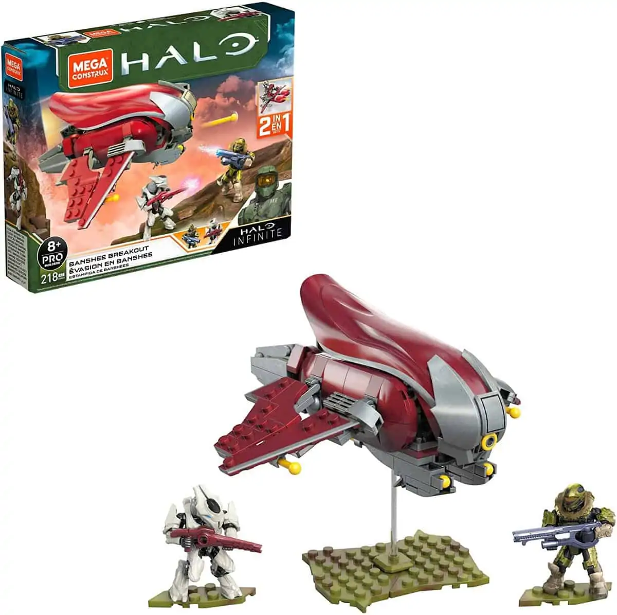 Mega Construx Halo Infinite Banished Banshee-Fahrzeug, mit 218 Bausteinen für 17,07 € [Prime] statt 23,98 €
