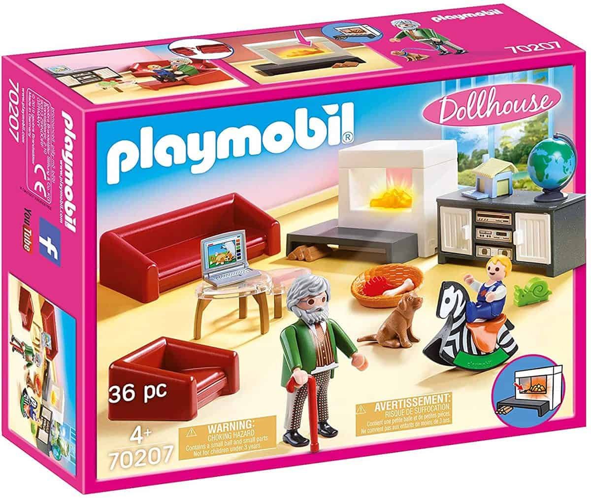 Playmobil Dollhouse - Gemütliches Wohnzimmer Mit Lichteffekt (70207)