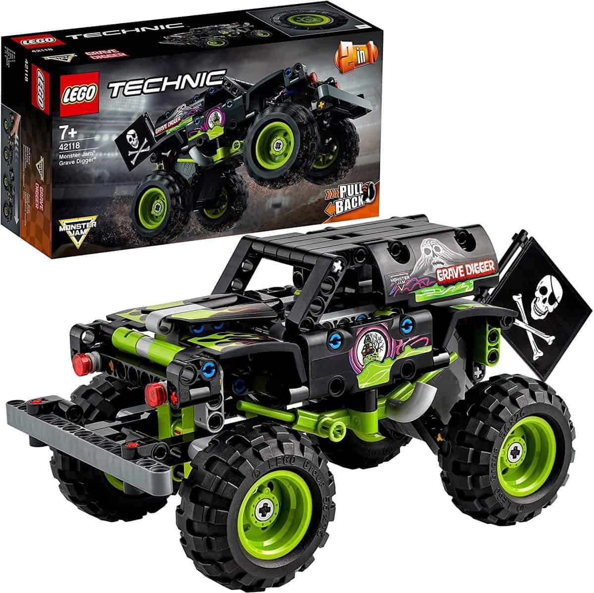 Lego 42118 Technic Monster Jam Grave Digger Truck - Gelände-Buggy 2-In-1 Set 