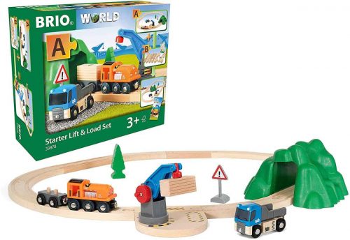 BRIO World 33878 – Starterset Güterzug mit Kran für 20,69 € inkl. Prime-Versand
