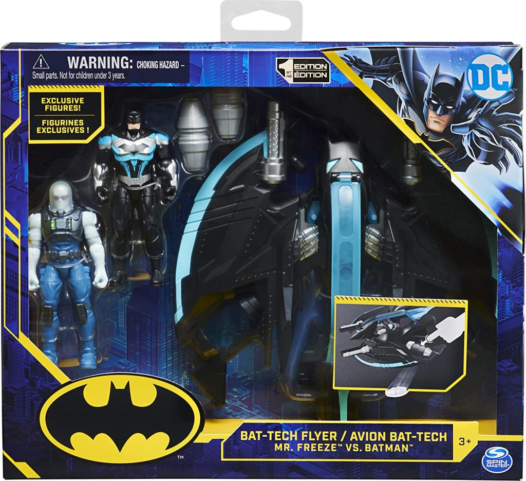 Batman Bat-Tech Flyer Mit Actionfiguren Von Batman Und Mr. Freeze