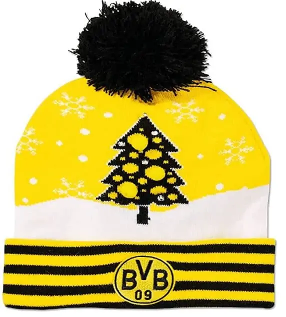Borussia Dortmund Unisex BVB – Weihnachtsmütze , Schwarz/gelb (Einheitsgröße) für 15,34 € [Prime] statt 18,88 €