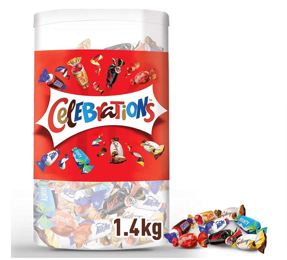 Celebrations Blisterbox Schokolade Weihnachten Mini Schokoriegel Mix Party Mix Geschenk Ge