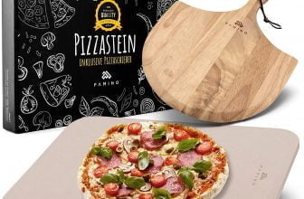 FAMINO Pizzastein inkl. Pizzaschieber e1637088816719