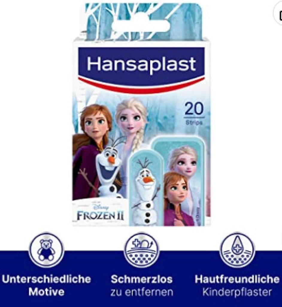 Hansaplast Kids Frozen 2 Kinderpflaster 20 Strips Wundpflaster Mit Disney Motiven Zum Aufmuntern Schmerzlos Zu Entfernendes Pflaster Set Amazon De Drogerie Koerperpflege