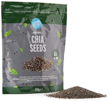 Happy Belly Bio Chia Samen 4er Pack 4 x 350g e1637343359927