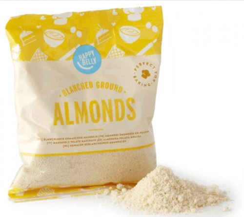 Happy Belly Blanchierte gemahlene Mandeln 5er Pack (5 x 200g) ab 8,20 € inkl. Versand (statt 13,60 €)