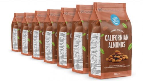 Happy Belly Ganze Mandeln 7er Pack (7×200 g) ab 12,68 € inkl. Prime-Versand