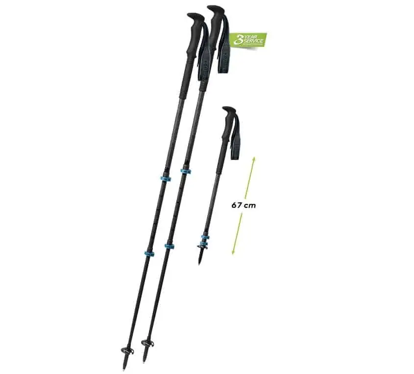 Komperdell Trekkingstöcke Carbon C3 Pro (105 – 140 cm, Powerlock 3.0, 221 g) für 69,90 € inkl. Versand statt 79,99 €